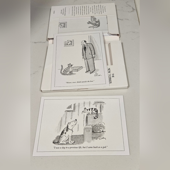 The New Yorker Cat Cartoons Notecard Wallet Pack of 10 Cards & Envelopes Blank - Picture 6 of 8